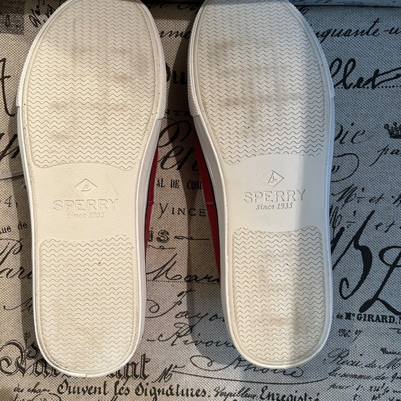 Sperry Women's Red Top-Sider Sidewalk Slip-On Sneakers, Size 9 - Picture 4 of 5